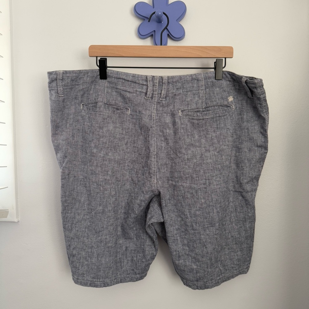 Lucky Brand Mens‎ 40 Chambray Linen Cotton Shorts Beach Summer Outdoor - Picture 2 of 7